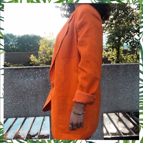 SOLD — Orange Vintage Blazer 🍊⚡️ - Picture 2 of 4
